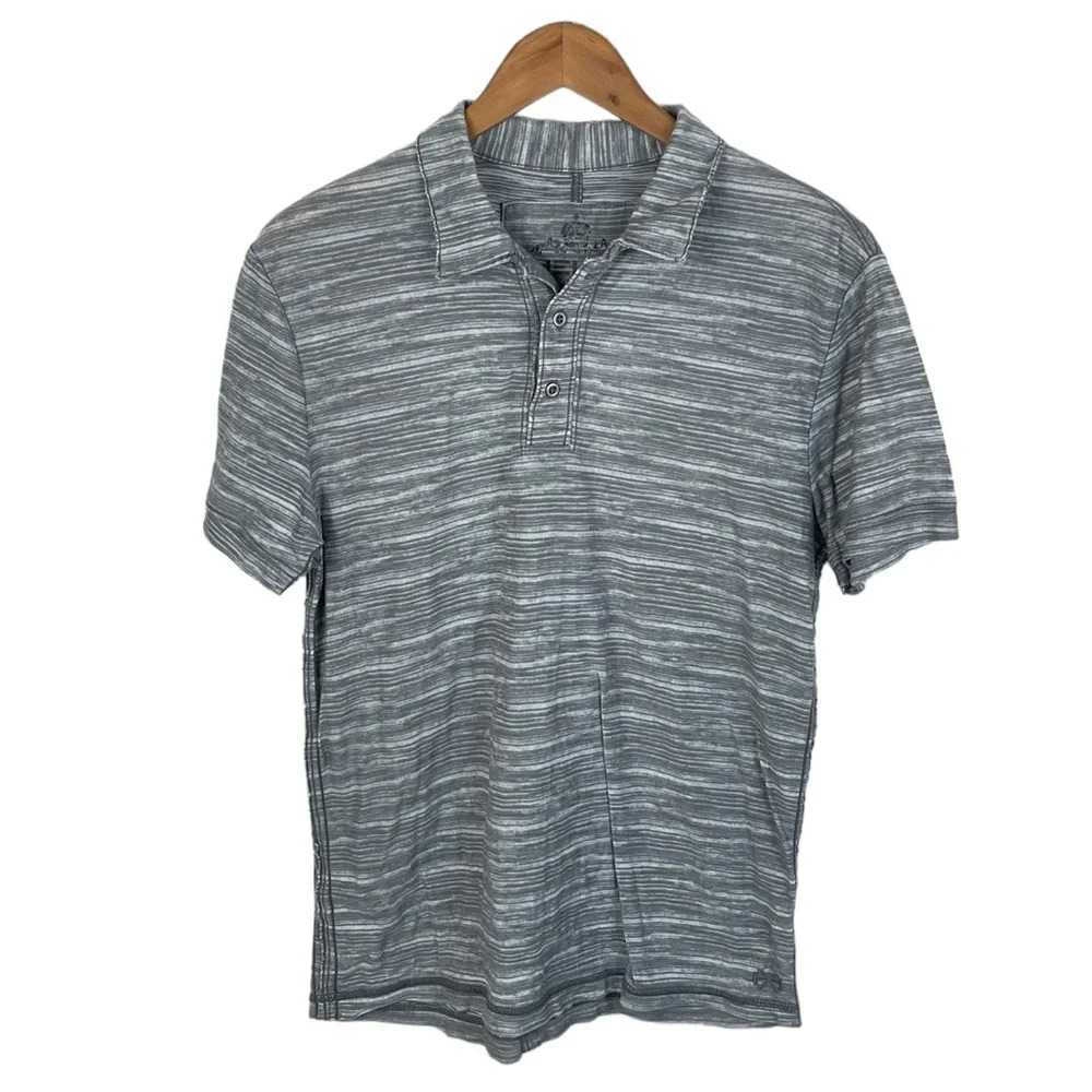 PO240 Mens HELIX Jeans Brand Trendy Burnout Short Sleeve Polo Shirt M